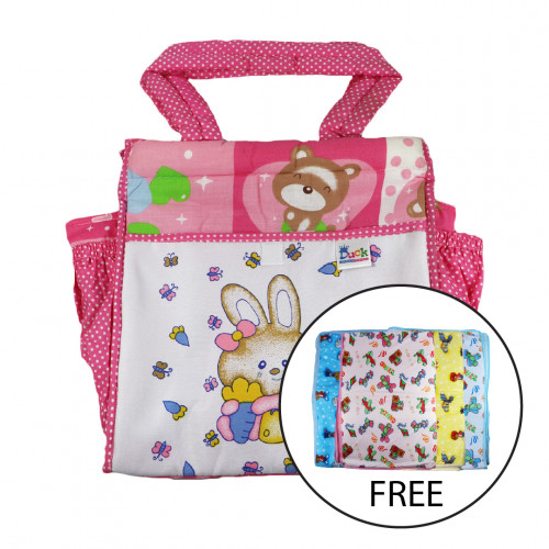 Duck Mother Bag Cotton 4 (ATL96) Pink FREE 1 Pcs Duck PVC Big Baby Mat (WS108)